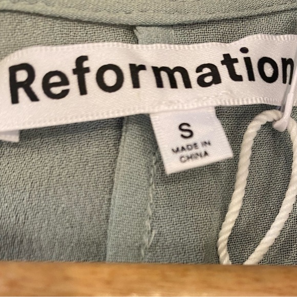 Reformation-CELADON color Maxi wrap dress wedding guest/vacation style/summer - Picture 5 of 6